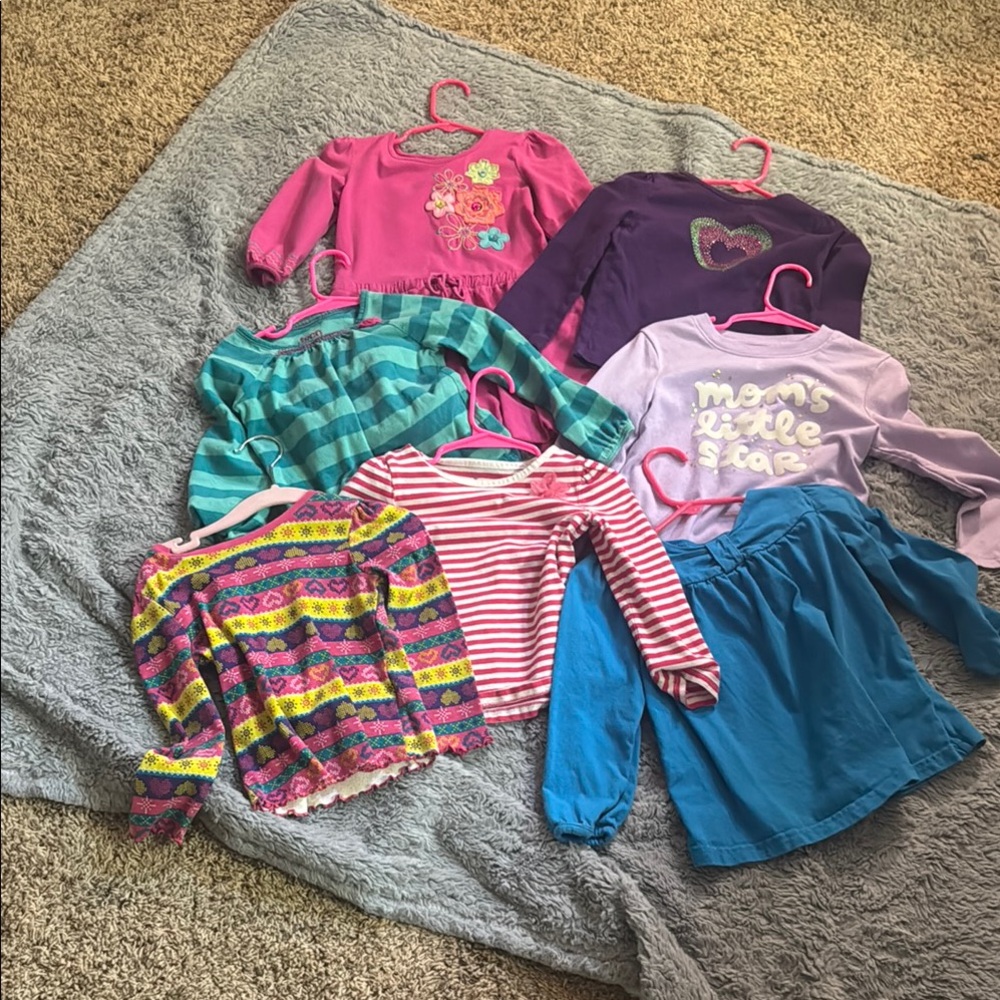 Vibrant Pink and Purple Long-Sleeved tshirt